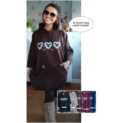 Sudadera Corazones